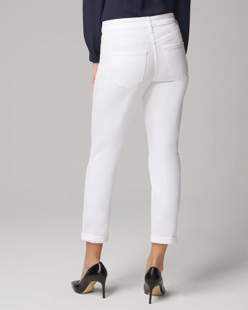 Mid-Rise Everyday Soft Denim™ Girlfriend Jeans | White House